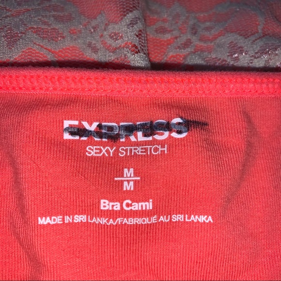 Express coral lace cami with built in bra size M - Picture 4 of 4